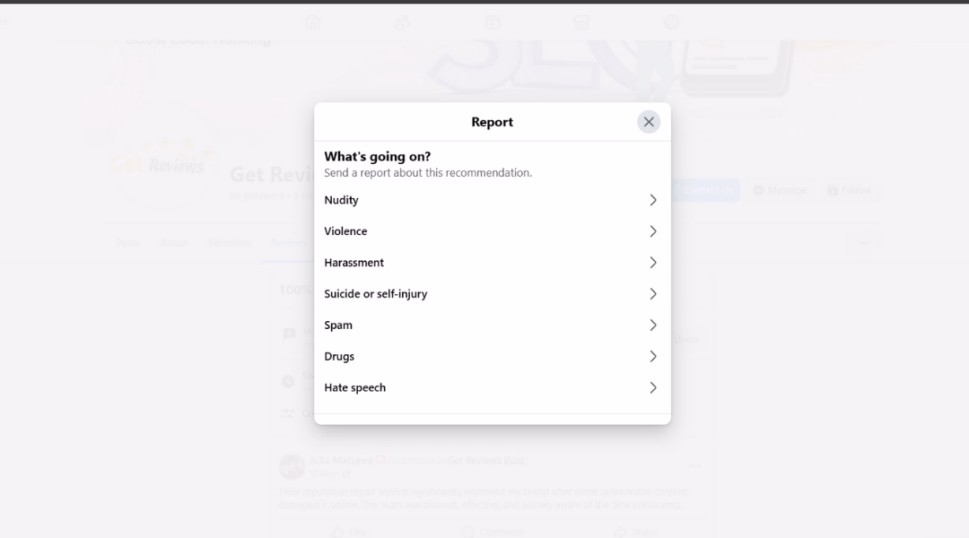 Select-a-Reason-for-Your-Report